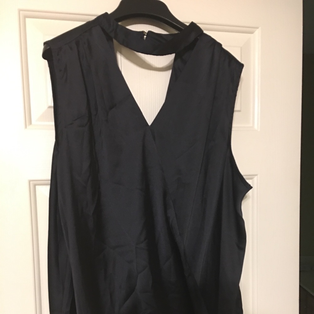 Black low cut shirt